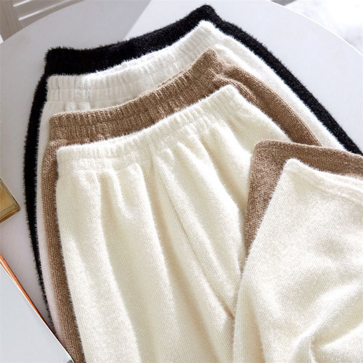 Dame Bløde Fleece Bukser med Elastisk Talje Skovae