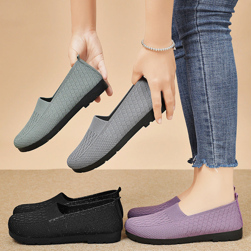 Dame Behagelige Slippers med elastisk overmateriale og skridsikker sål Stilla