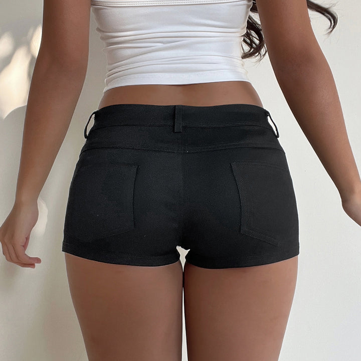 Dame trendy shorts med høj talje og elastisk materiale Skovae