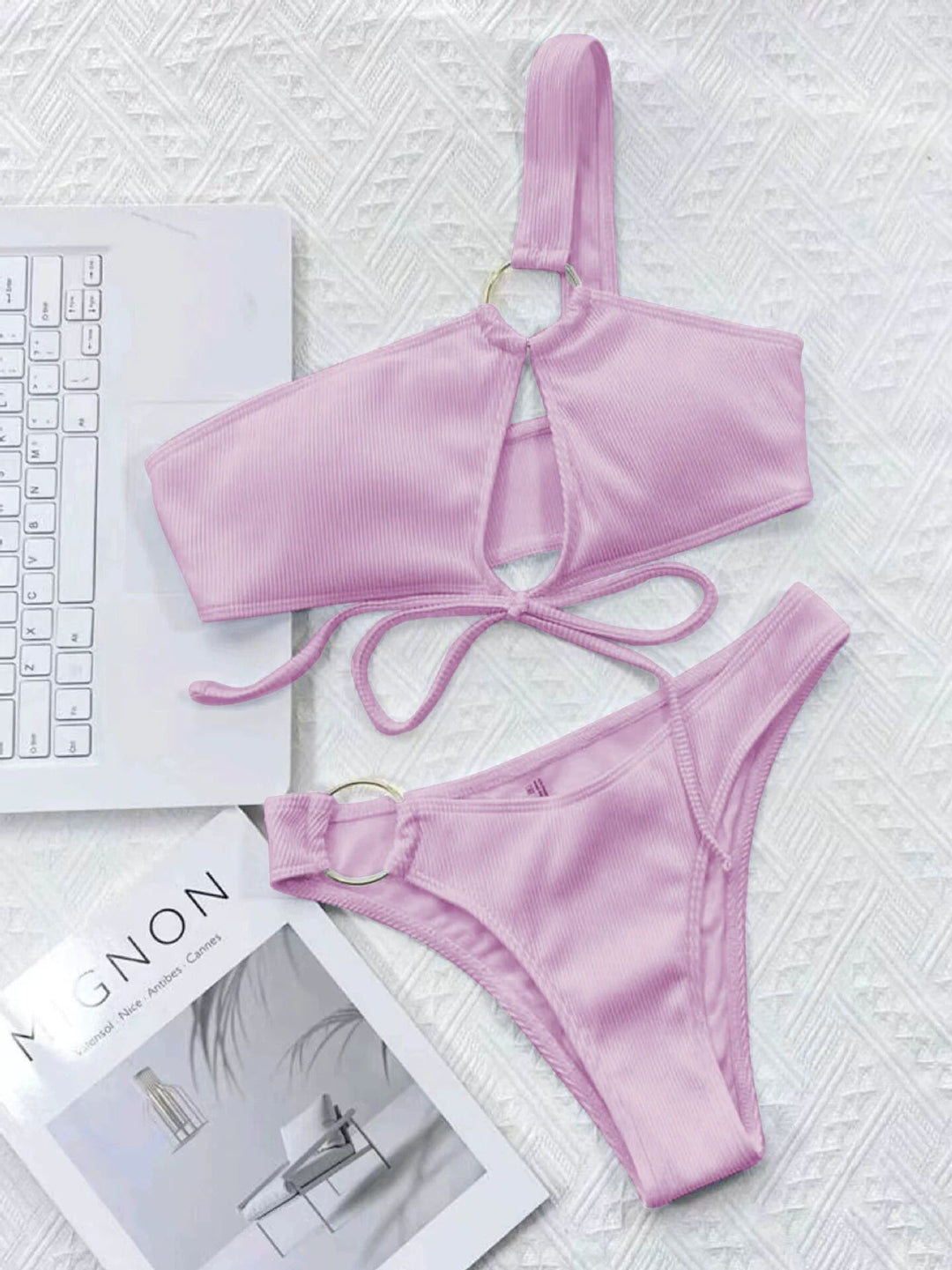 Dame Rib sæt med udsnit Bikini Stilla