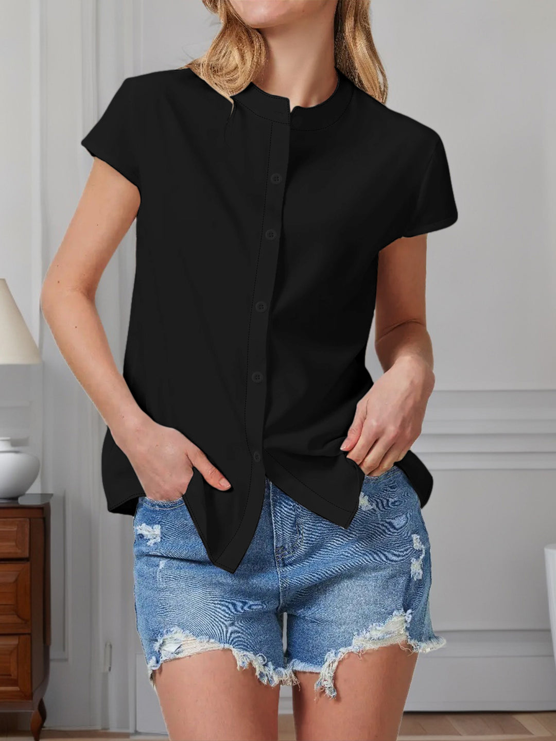 Dame Kortærmet bluse Stilla