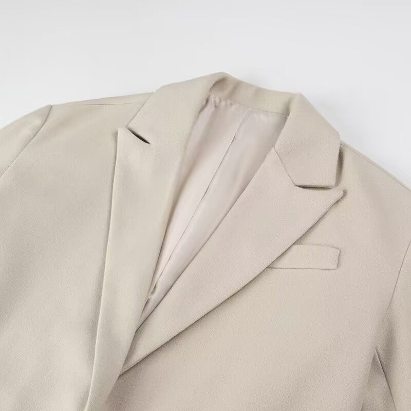 Dame Elegant Trench Coat med Frynse Detaljer og Skræddersyet Pasform Stilla