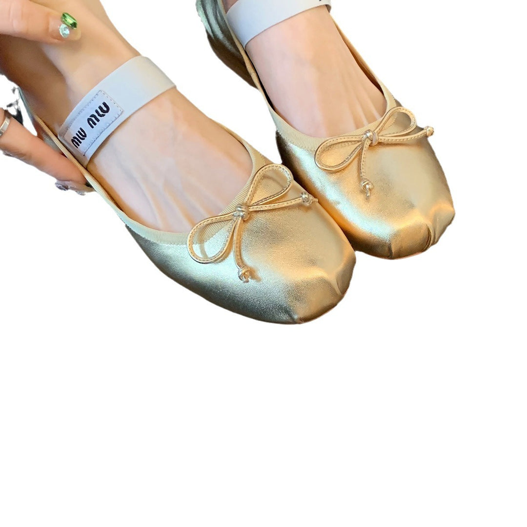 Damer Elegante Sløjfe-Detalje Ballerina Flats Stilla