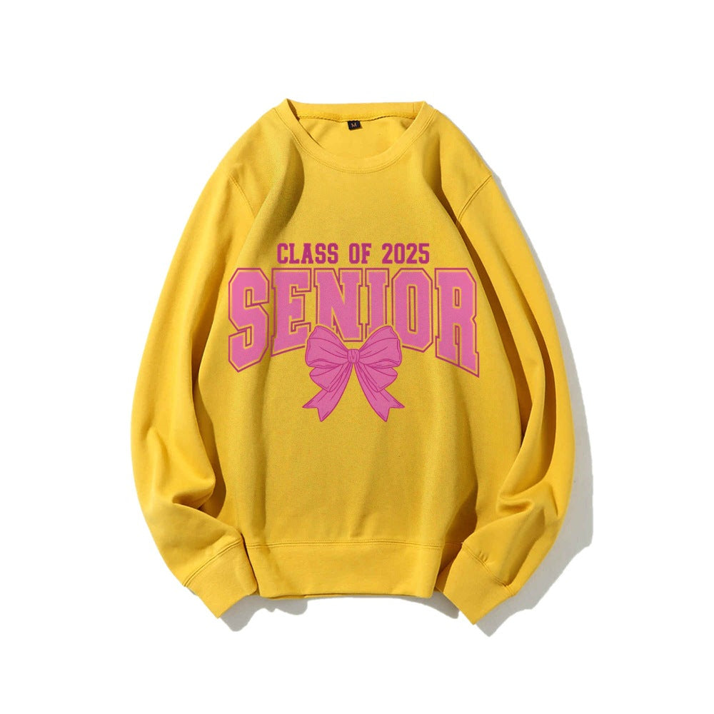 Kvinders sweatshirt med eksamensår og dekorativ sløjfe design Stilla