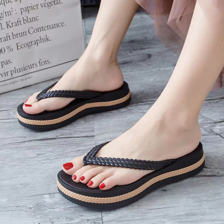 Dame Komfortable Flip-Flops med flettede remme og ergonomisk sål Stilla