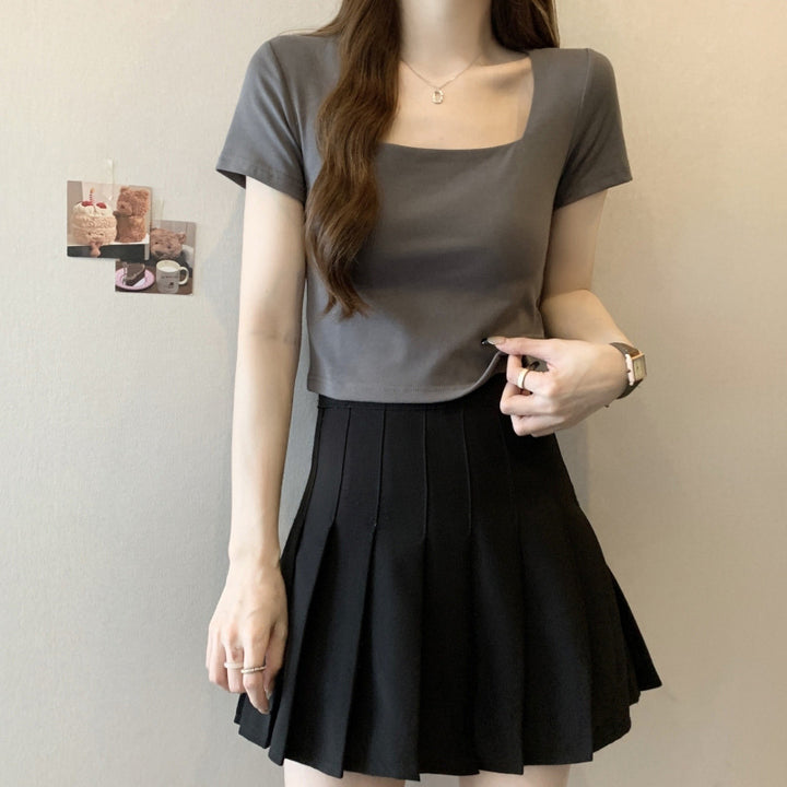 Femme Kvadrat Udsnit Cropped Top Stilla