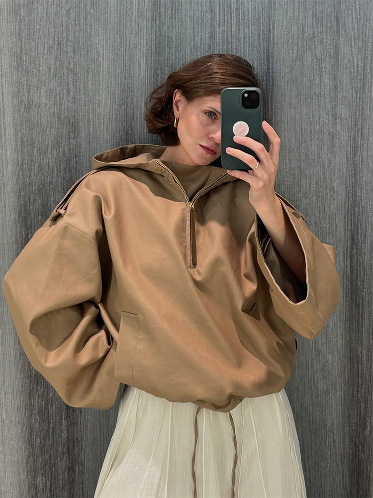 Dame oversized fleecejakke med praktiske lommer Stilla