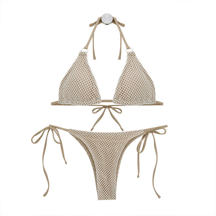 Dame net-bikini med justerbare bindebånd og innovativt design Stilla