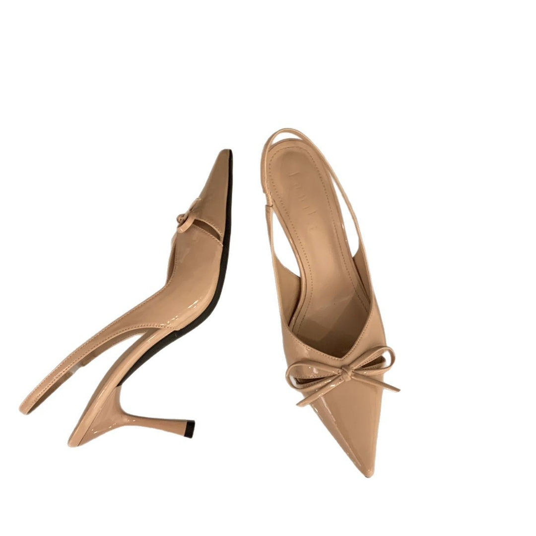 Dame elegante spidsede Slingback-hæle med sløjfedetalje Stilla 1750061780