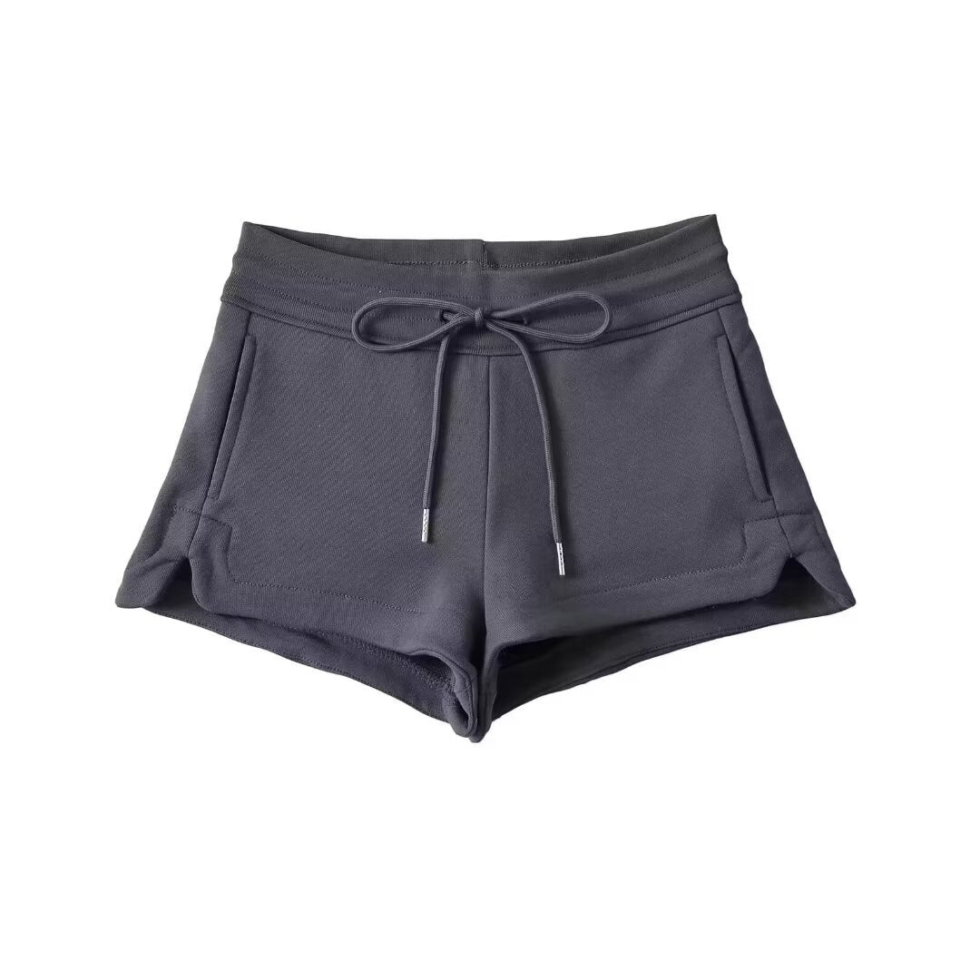 Dame Sporty Sweatshorts med justerbar snøre og sidelommer Stilla