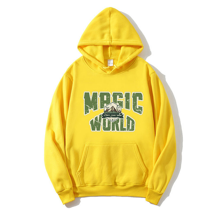 Dame hoodie med moderne grafisk print Skovae