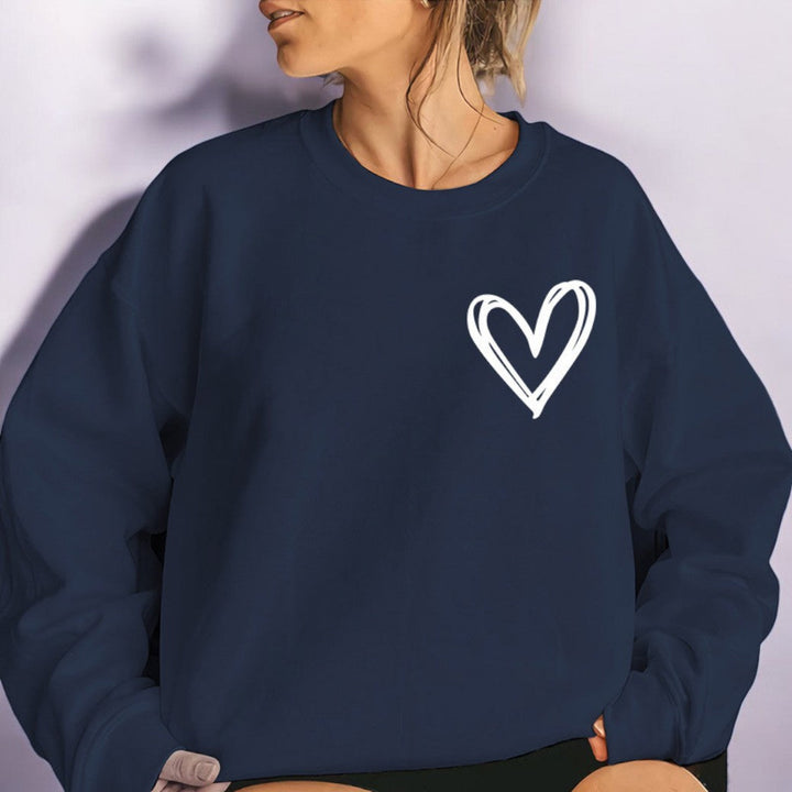 Stilla | Behagelig Pullover Med Hjertetryk