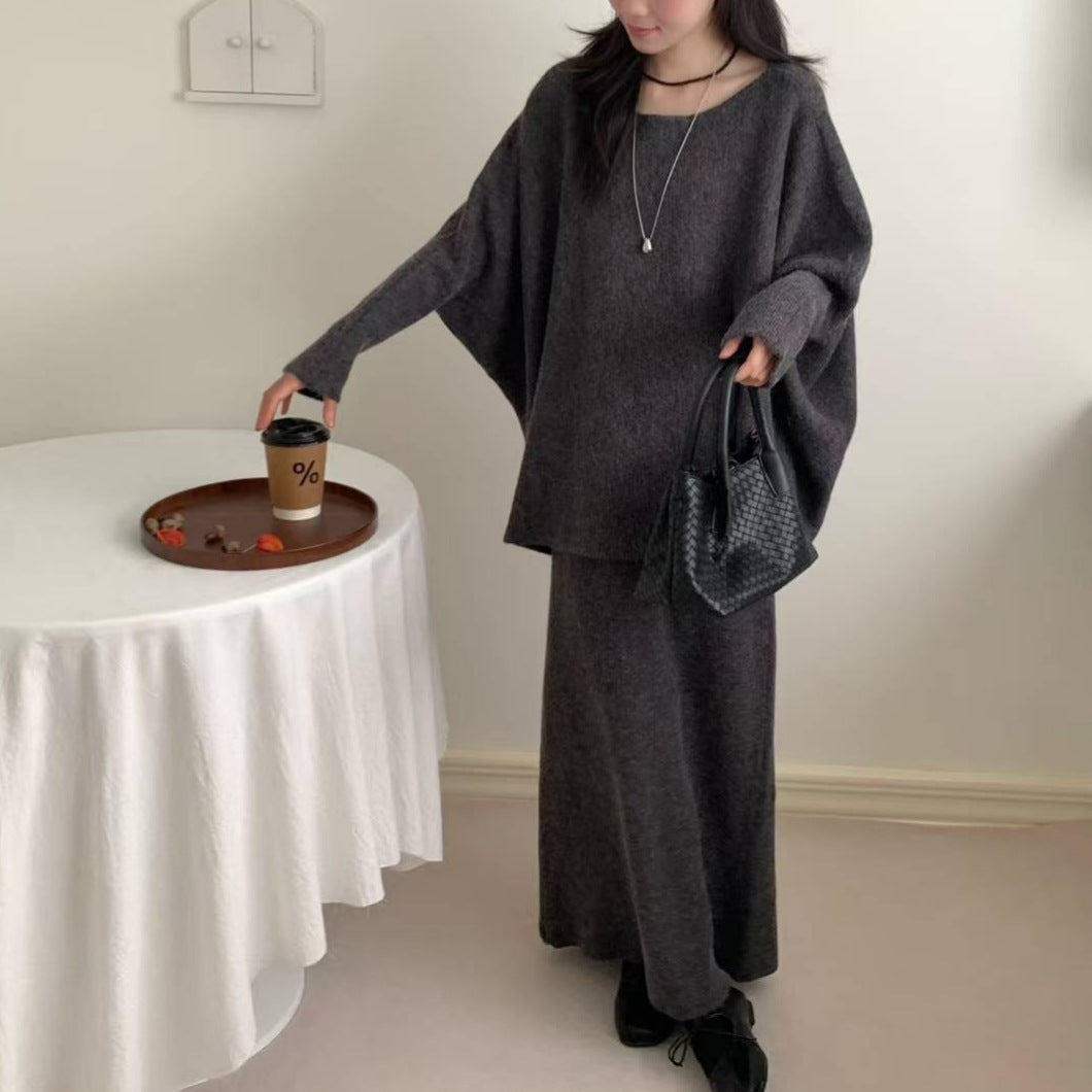 Kvinders oversized strikkjole i en afslappet skæring med brede ærmer Stilla