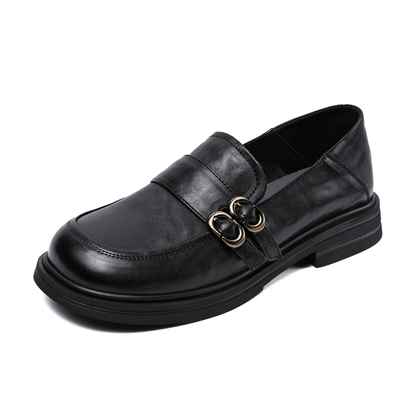 Femme elegante læder slippers med dekorativt spænde-detalje Stilla