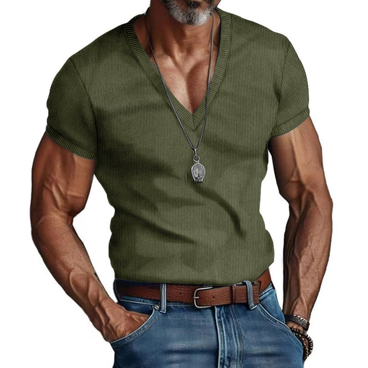 Herre Kortærmet V-Hals T-Shirt Stilla