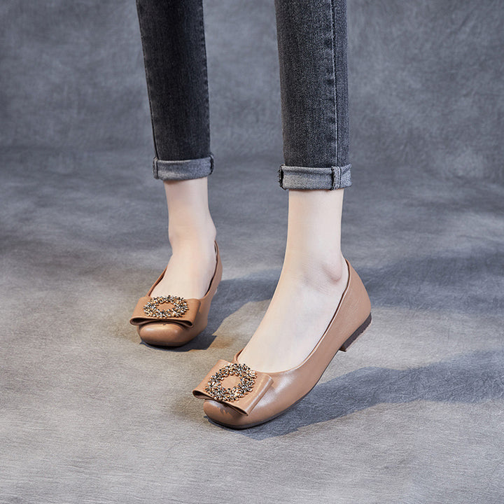 Dame Elegant Sløjfe-Detail Ballerinas Stilla