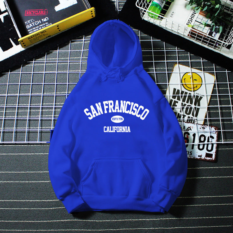 Kvinders hoodie med moderne San Francisco print Skovae