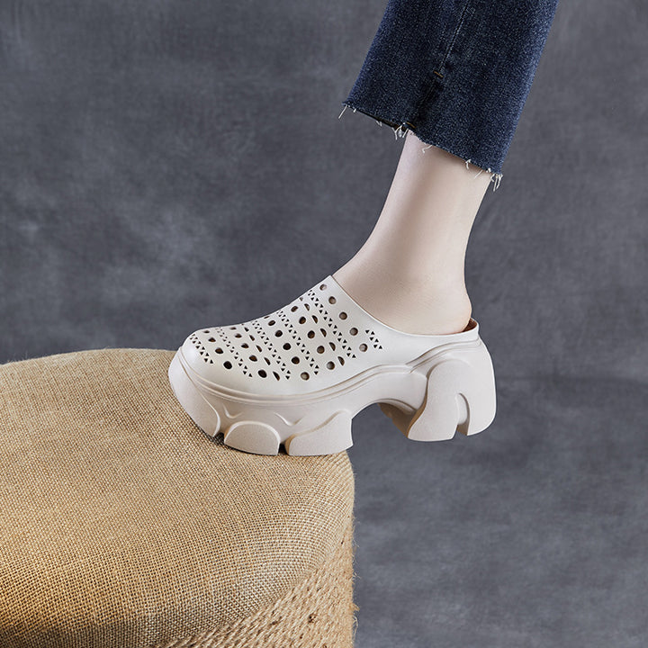 Femme Cut-Out Slip-On Clogs med Chunky-Sål Stilla