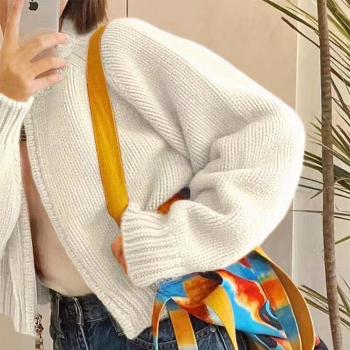 Dame Cozy Cardigan med Rund Hals Stilla