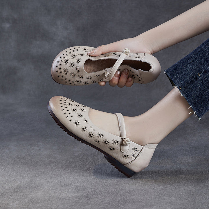 Dame Komfort Mary Jane Ballerinas med dekorativ udskæring-design Stilla
