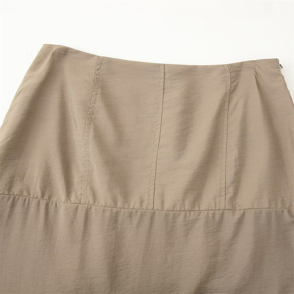 Femme Elegant Broderet Midi-Nederdel Stilla