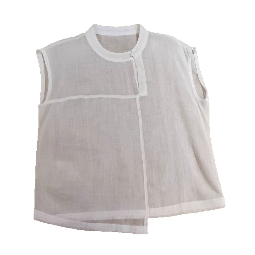 Femme Let Mandarin-krave Bluse Stilla