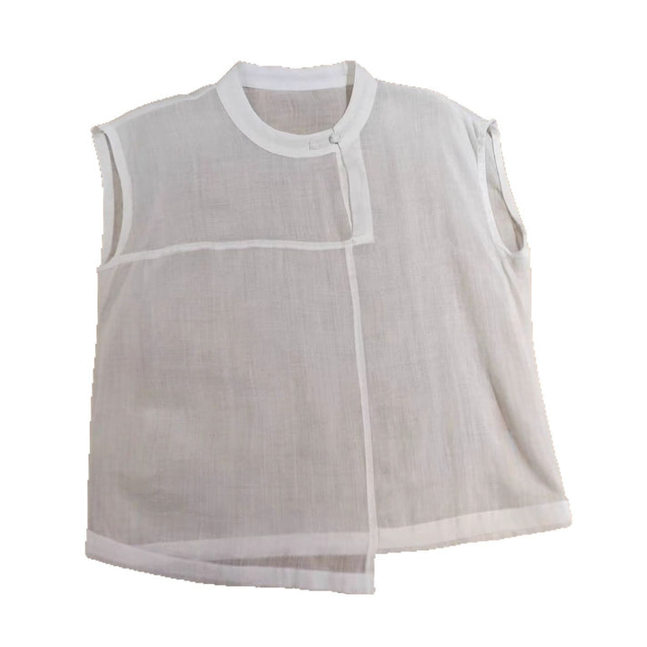 Femme Let Mandarin-krave Bluse Stilla