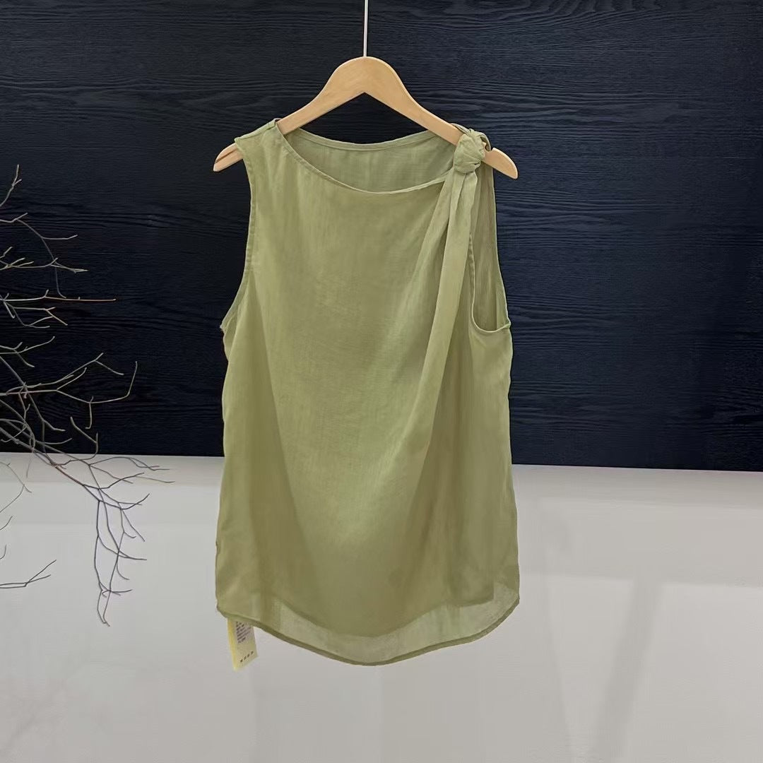 Femme Elegante Asymmetrisk Tanktop Stilla