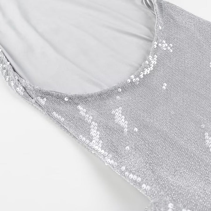 Femme Halsudskæring Stropløs Pailletter Aftenkjole Stilla