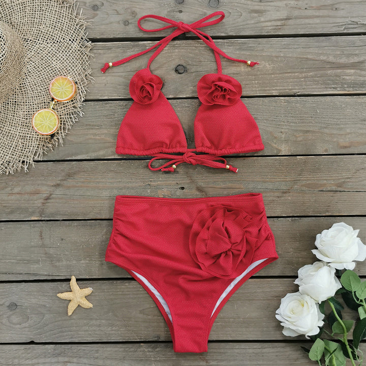 Dame Bikini-sæt med blomsterdesign og høj talje trusse Stilla