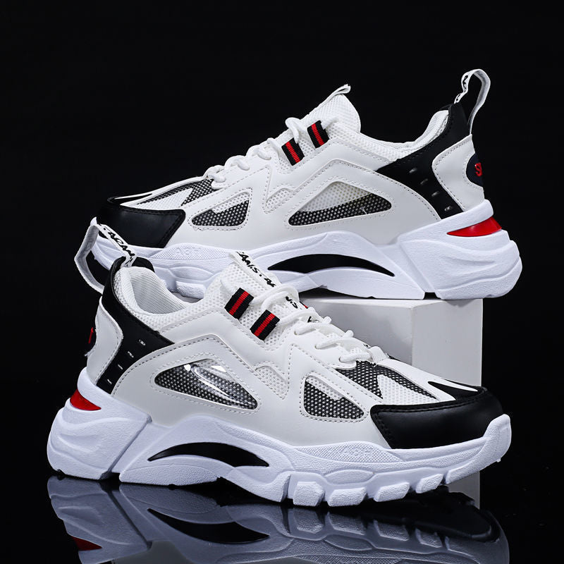 Herrer Sporty fritids sneakers med åndbart mesh-overflade og støddæmpende sål Stilla