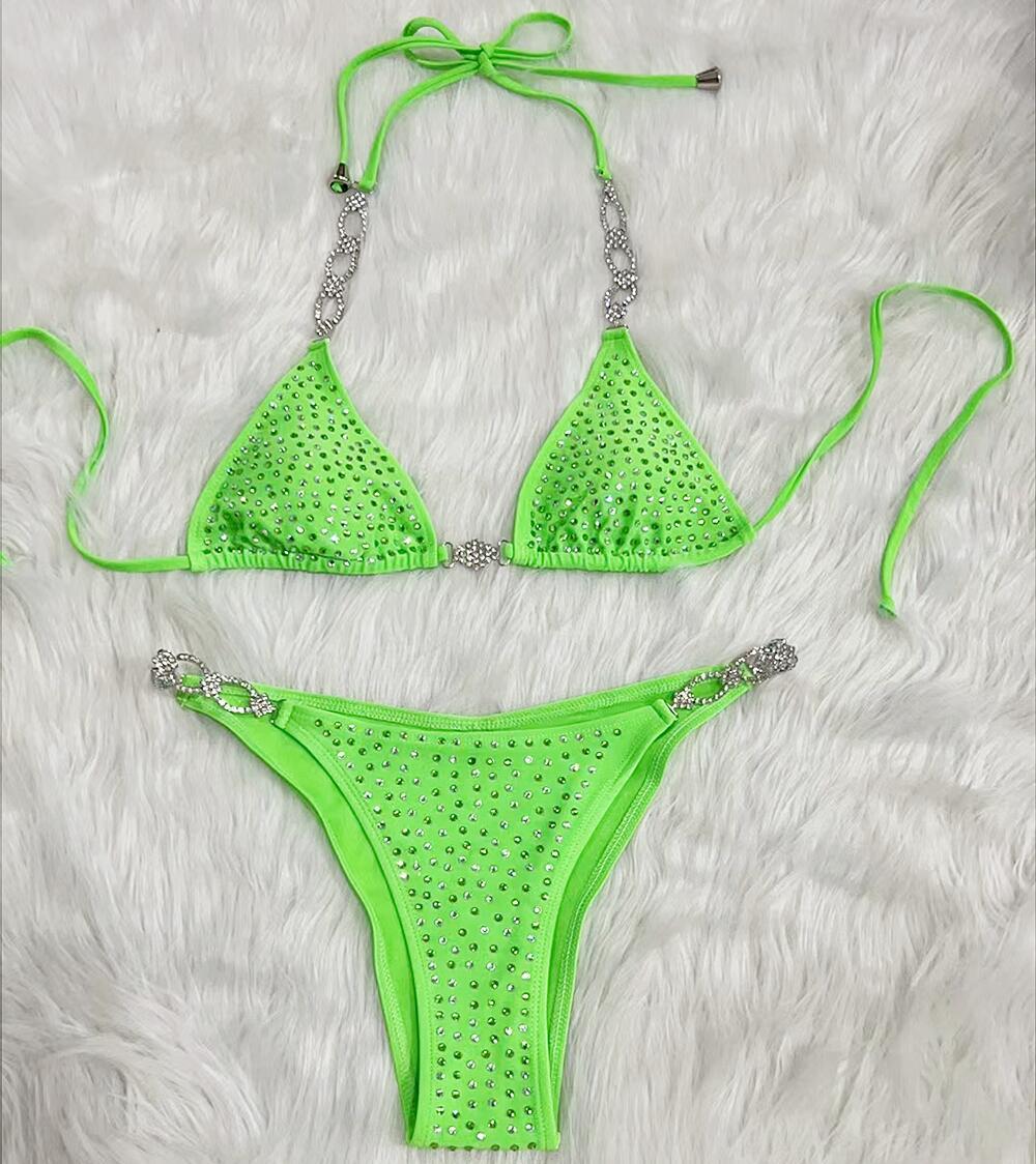 Dame-bikini-sæt med strass-accenter Stilla