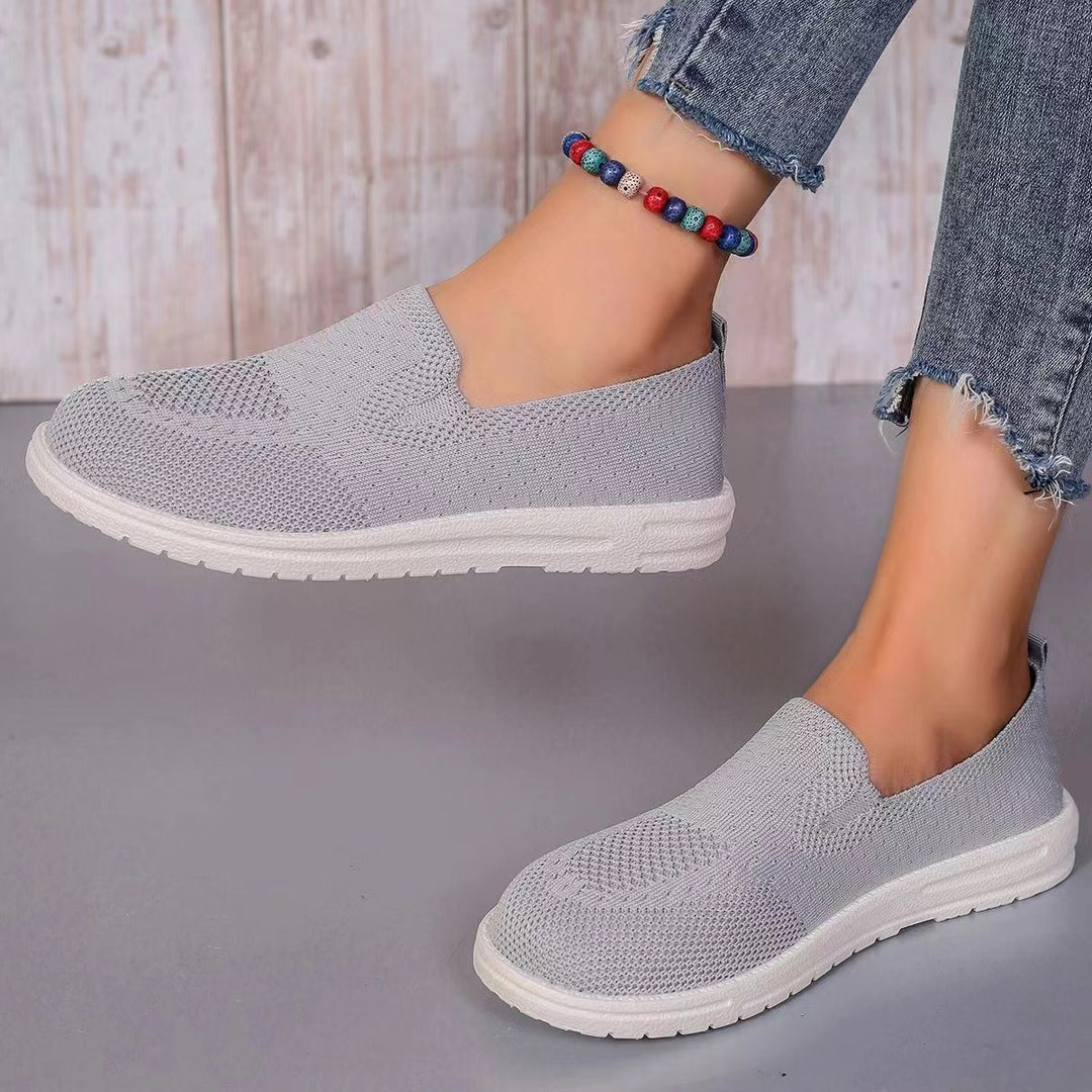Dame Åndbar Slip-On Sneakers med fleksibelt Strik-Overmateriale Stilla