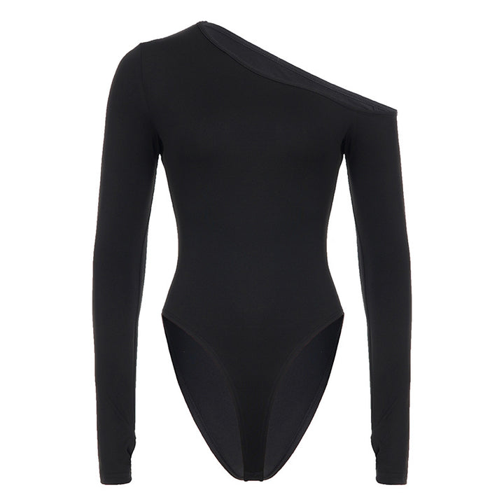Dame Langærmet bodystocking med elegant off-shoulder-design Skovae