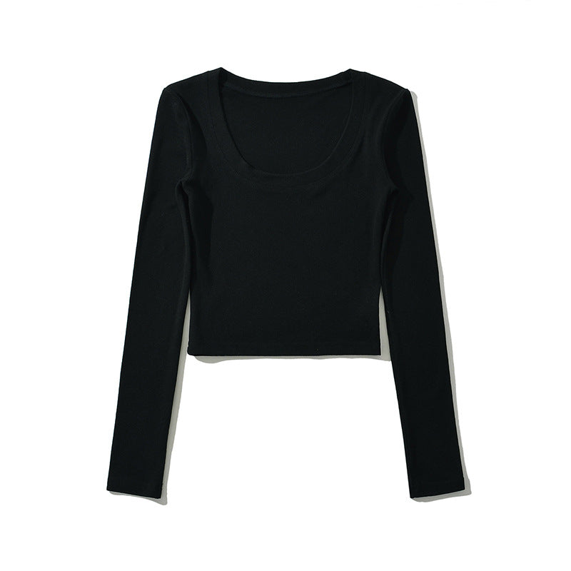 Dame Crop-Top med bred rund halsudskæring lavet af åndbart materiale Stilla