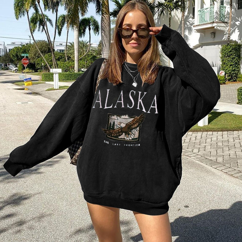 Dame Sporty Sweatshirt med kreativt print Stilla
