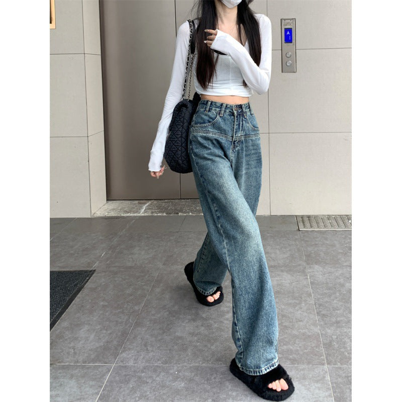 Kvinders brede skår vintage jeans Stilla