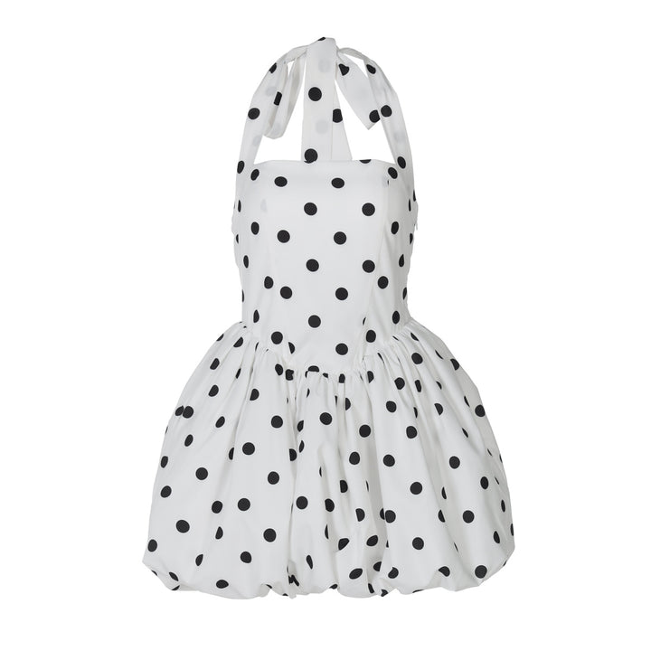 Dame Babydoll kjole med prikker Skovae