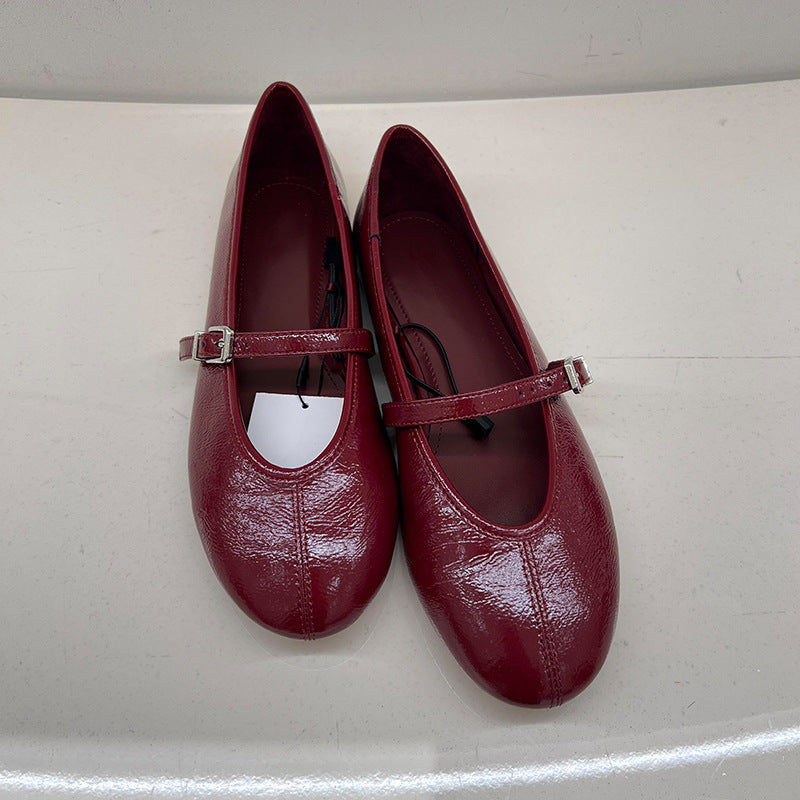 Dame Klassiske Mary Jane Ballerinas med spænde-detalje Stilla