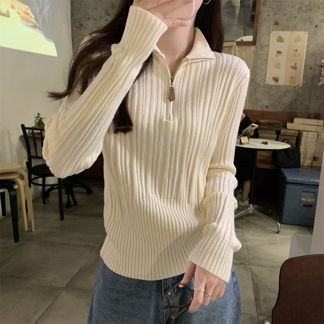 Kvinder elegant skåret sweatshirt med stående krave Stilla