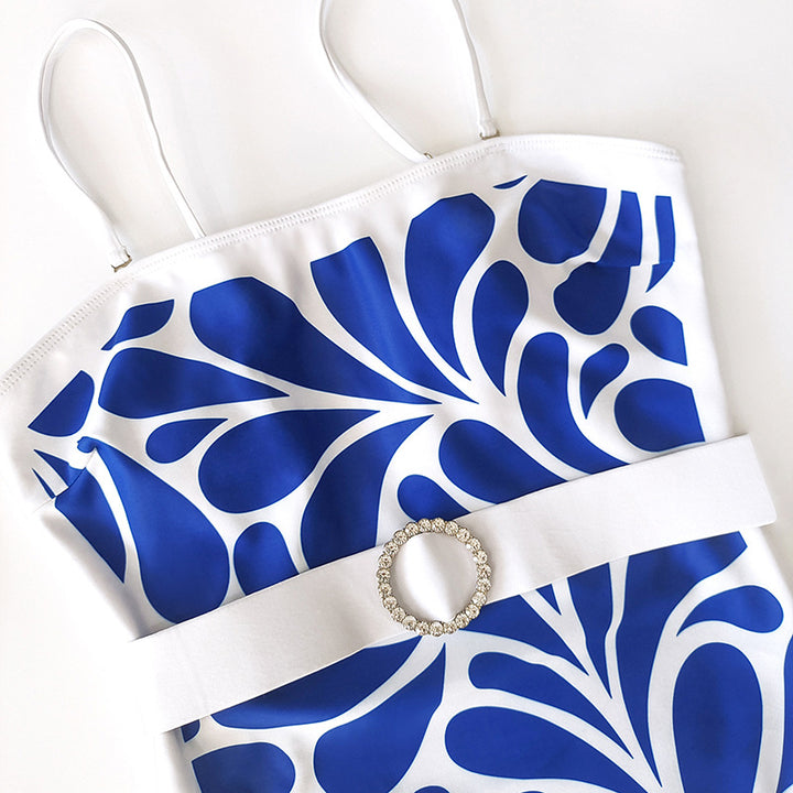 Dame Strandkimono med blomstret design Stilla