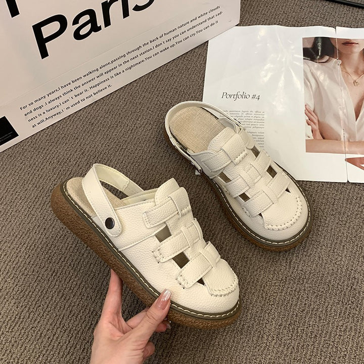 Dame Stilfulde Cross-strap Slide Mules Stilla