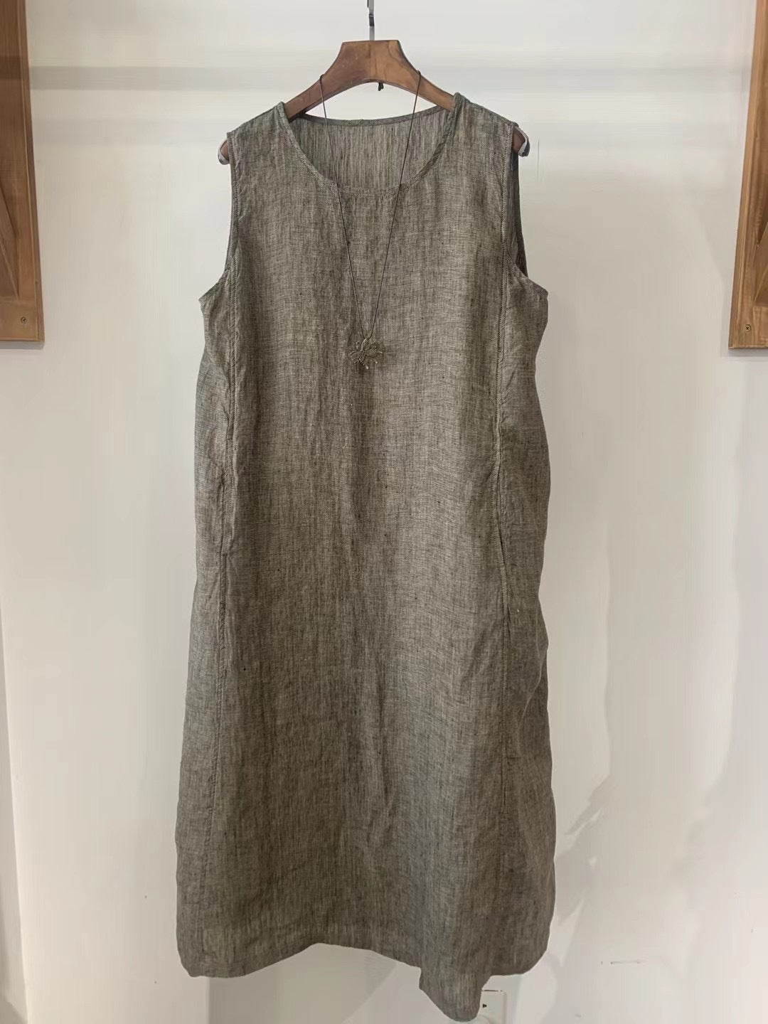 Femme Relaxed Fit Linned Shift Kjole Stilla