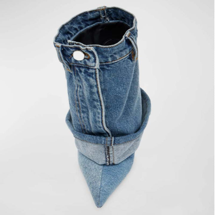 Femme Denim Stiletto Støvler Stilla
