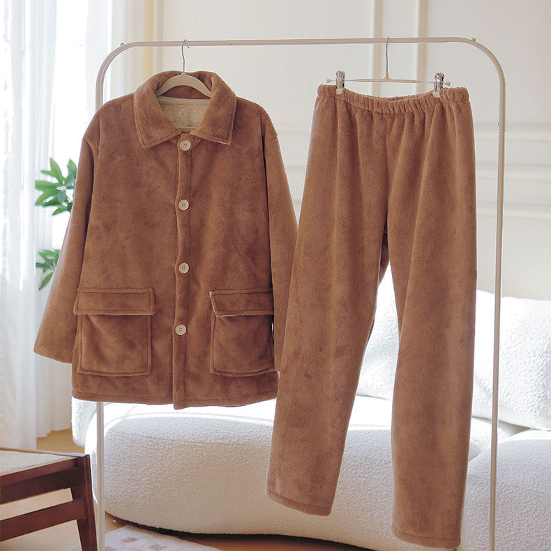 Dame Fleece Oversized jakke med lommer og knaplukning Stilla