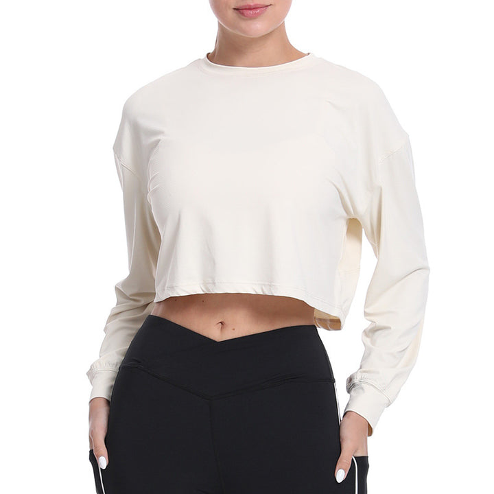 Dame Sporty Crop-Sweater med lange ærmer Stilla