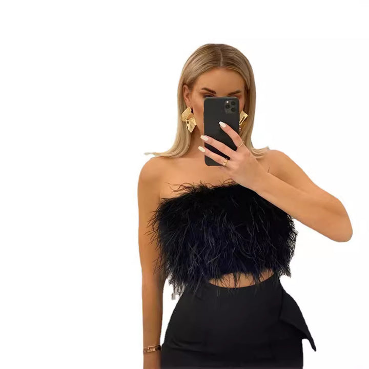 Dame Trendy Top med ultralet finish og off-shoulder snit Stilla