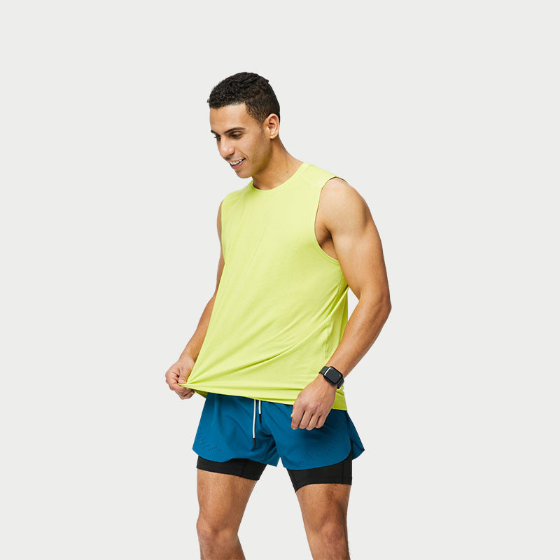 Herrer Sporty Tanktop med åndbar struktur Stilla