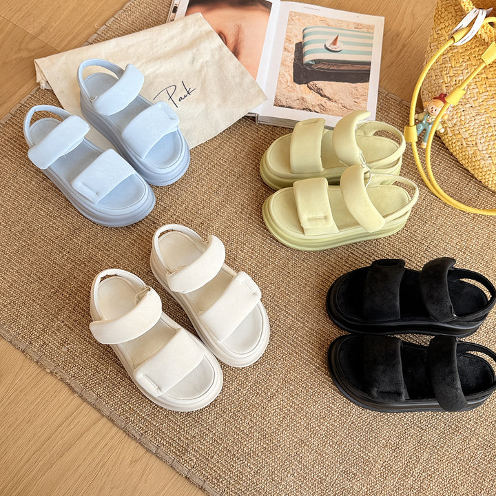 Femme Comfort Slide Sandaler med justerbare remme Stilla
