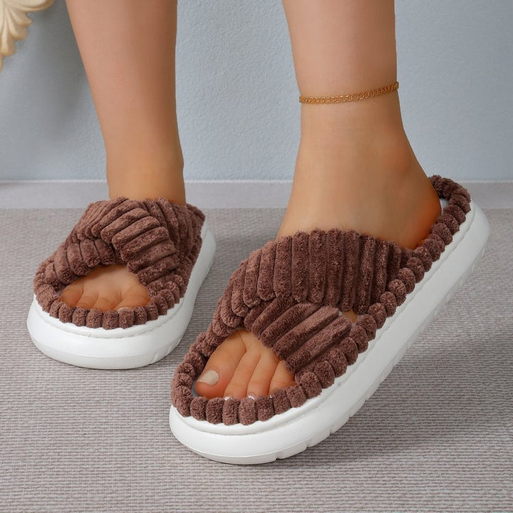 Dame komfort-sandaler med blødt overmateriale og elastisk sål Stilla